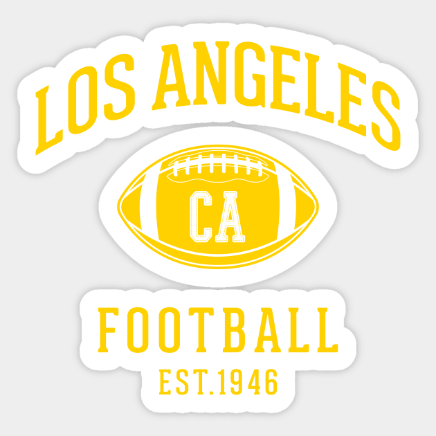 Vintage Los Angeles Rams Super Bowl Football Tailgate Party Sticker by BooTeeQue